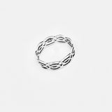 Sterling Silver Thin Eternity Celtic Band Ring, Silver Rings, Wedding Bands, Knots