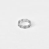 Sterling Silver Thin Eternity Celtic Band Ring, Silver Rings, Wedding Bands, Knots