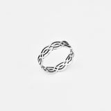 Sterling Silver Thin Eternity Celtic Band Ring, Silver Rings, Wedding Bands, Knots