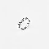 Sterling Silver Thin Eternity Celtic Band Ring, Silver Rings, Wedding Bands, Knots