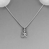 Sterling Silver Buddha Necklace, Silver Chain, Yoga Necklaces, Religious Jewelry