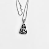 Sterling Silver Buddha Necklace, Silver Chain, Yoga Necklaces, Religious Jewelry