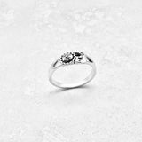 Sterling Silver Small Sun and Moon Ring | Celestial Sunshine Jewelry