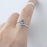 Sterling Silver Delicate Wraparound Triquetra Key Ring, Silver Rings, Celtic Knots, Heart Keys