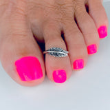 Sterling Silver Feather Toe Ring, Silver Rings, Angels Wings, Birds
