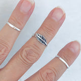 Sterling Silver Feather Toe Ring, Silver Rings, Angels Wings, Birds