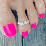 Sterling Silver Bead Toe Ring, Silver Rings, Beads Jewelry, Ball Band