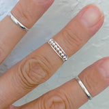 Sterling Silver Bead Toe Ring, Silver Rings, Beads Jewelry, Ball Band