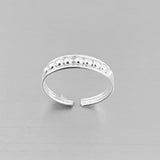 Sterling Silver Bead Toe Ring, Silver Rings, Beads Jewelry, Ball Band