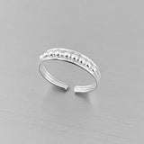 Sterling Silver Bead Toe Ring, Silver Rings, Beads Jewelry, Ball Band