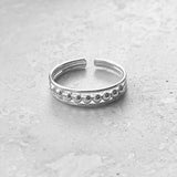 Sterling Silver Bead Toe Ring, Silver Rings, Beads Jewelry, Ball Band