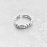 Sterling Silver Bead Toe Ring, Silver Rings, Beads Jewelry, Ball Band