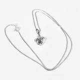 Sterling Silver Small Fleur De Lis Necklace, Silver Necklaces, Saints Chain, France, Lily Chains