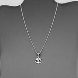 Sterling Silver Dainty Anchor Heart Cross Necklace, Silver Boat Chain, Ocean Jewelry
