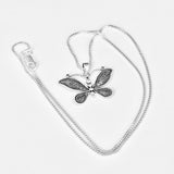 Sterling Silver Butterfly Necklace, Boho Necklace, Silver Chain, Spirit Bug Jewelry
