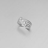 Sterling Silver Wire Band Toe Ring with Sliding Balls, Delicate Cuff Bead Rings