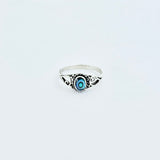 Sterling Silver Abalone Ring with Swirl, Silver Rings, Seashell Jewelry, Ocean Shells