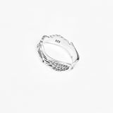 925 Sterling Silver Unisex Eternity Feather Band Ring | Boho Angel Wing Spirit Rings