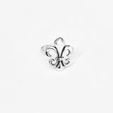 Sterling Silver Fleur De Lise Ring, Silver Rings, Saints Ring, France Symbol