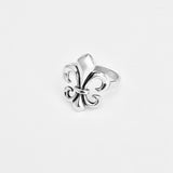 Sterling Silver Fleur De Lise Ring, Silver Rings, Saints Ring, France Symbol