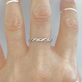 Sterling Silver Dainty Stackable Twist Ring | Braided Band Wedding Jewelry