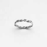 Sterling Silver Dainty Stackable Twist Ring | Braided Band Wedding Jewelry
