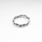 Sterling Silver Dainty Stackable Twist Ring | Braided Band Wedding Jewelry