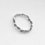 Sterling Silver Dainty Stackable Twist Ring | Braided Band Wedding Jewelry