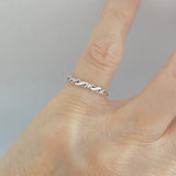 Sterling Silver Dainty Stackable Twist Ring | Braided Band Wedding Jewelry