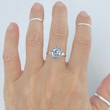925 Sterling Silver Medium Moon And Sun Ring | Boho Celestial Sunshine Jewelry