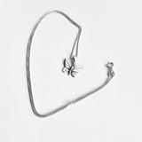 Sterling Silver Small Dainty Butterfly Necklace, Silver Chain, Spirit Bug Jewelry