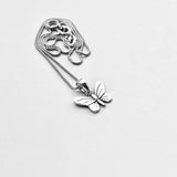 Sterling Silver Small Dainty Butterfly Necklace, Silver Chain, Spirit Bug Jewelry