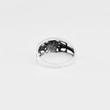 Sterling Silver Dainty Flower Ring with Swirls, Boho Jewelry, Swirly Floral Rings