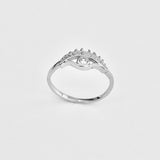 Sterling Silver CZ Eye Ring, Religious Ring, Evil Eyes, Silver Rings, protector Ring