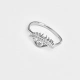 Sterling Silver CZ Eye Ring, Religious Ring, Evil Eyes, Silver Rings, protector Ring