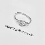 Sterling Silver CZ Eye Ring, Religious Ring, Evil Eyes, Silver Rings, protector Ring