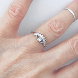 Sterling Silver CZ Eye Ring, Religious Ring, Evil Eyes, Silver Rings, protector Ring