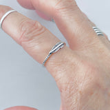 Sterling Silver Tiny Feather Ring | Dainty Angel Wing & Bird Jewelry