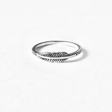Sterling Silver Tiny Feather Ring | Dainty Angel Wing & Bird Jewelry