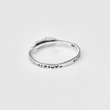 Sterling Silver Tiny Feather Ring | Dainty Angel Wing & Bird Jewelry