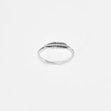 Sterling Silver Tiny Feather Ring | Dainty Angel Wing & Bird Jewelry
