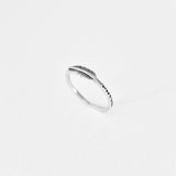 Sterling Silver Tiny Feather Ring | Dainty Angel Wing & Bird Jewelry