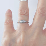 Sterling Silver Tiny Feather Ring | Dainty Angel Wing & Bird Jewelry