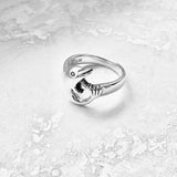 Sterling Silver Dolphin Ring, Fish Rings, Ocean Animal