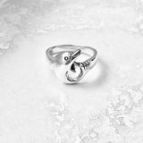 Sterling Silver Dolphin Ring, Fish Rings, Ocean Animal