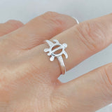 Sterling Silver High Polish Turtle Ring, Ocean Animal Rings, Beach Jewelry