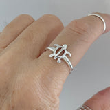 Sterling Silver High Polish Turtle Ring, Silver Ring, Rings, Turtle Ring, Ocean Ring