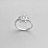 Sterling Silver High Polish Turtle Ring, Ocean Animal Rings, Beach Jewelry