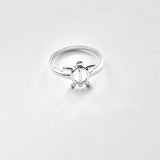 Sterling Silver High Polish Turtle Ring, Ocean Animal Rings, Beach Jewelry