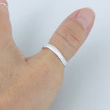 Sterling Silver High Polish Curve Thumb Band, Silver Ring, Stackable Wedding Bands